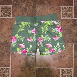 The Children place flower and leaf pattern shorts